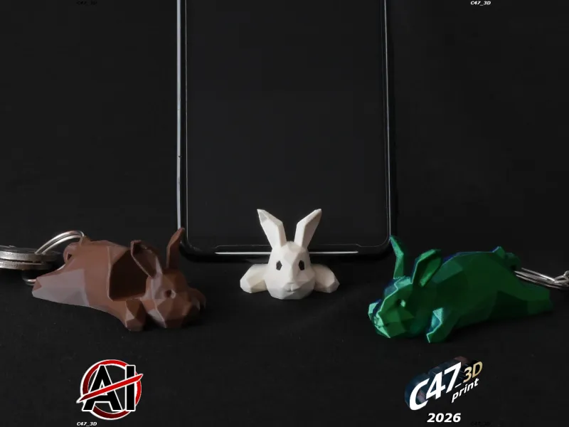 Supporto per telefono Coniglio Low-Poly