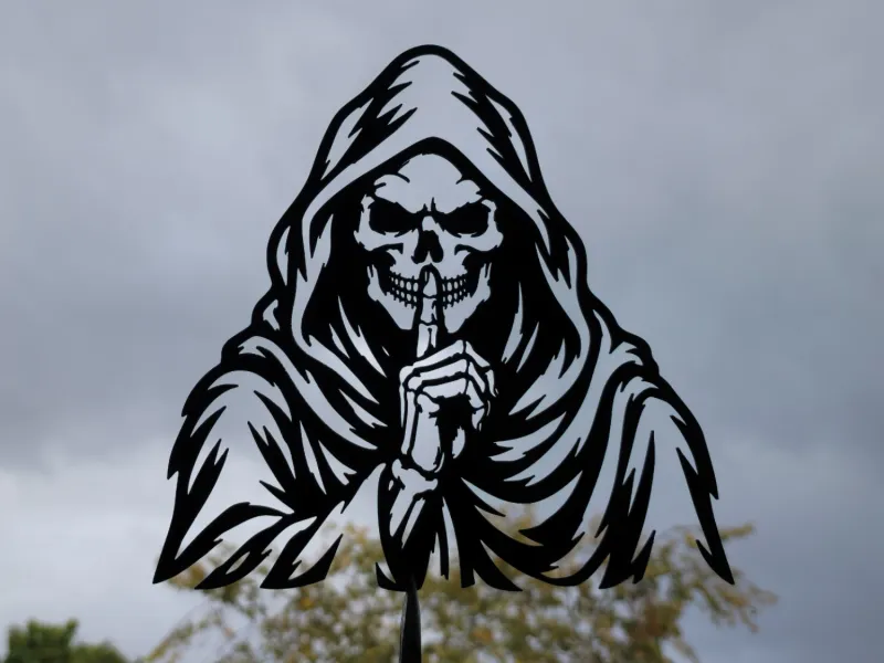 Grim Reaper Silence Wall Art Decor