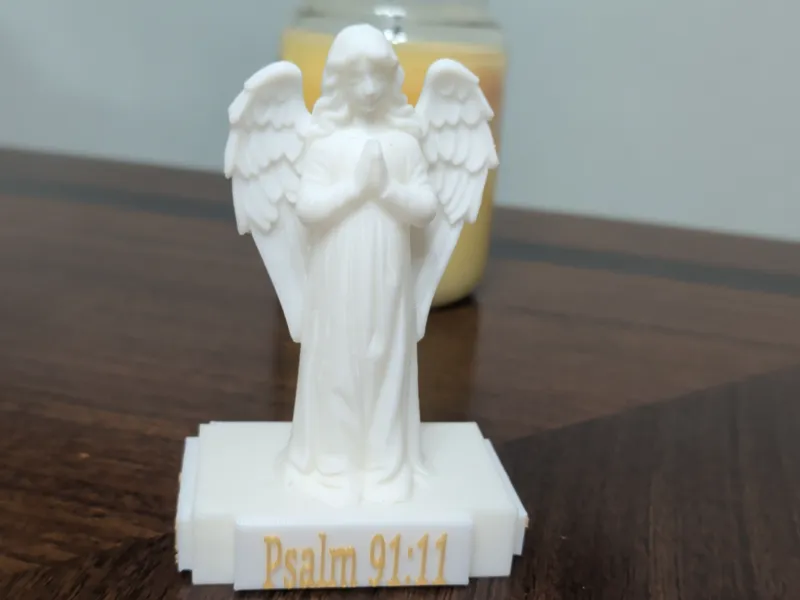 Detailed Angel with base verse Psalm 91:11