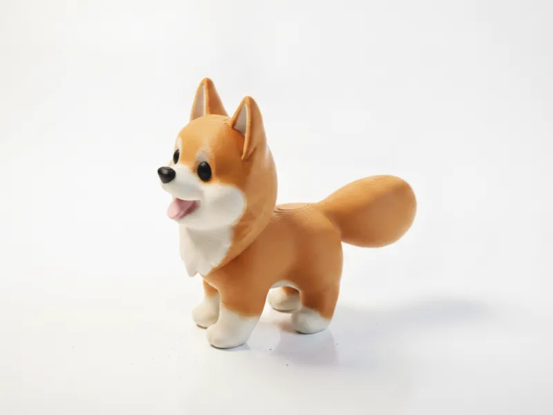 可愛い子犬のフィギュリン 動物 3Dプリント可能