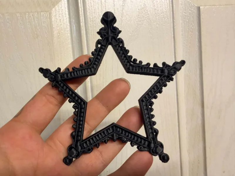 Ornate Star Shaped Frame with socket/flat back/double sided