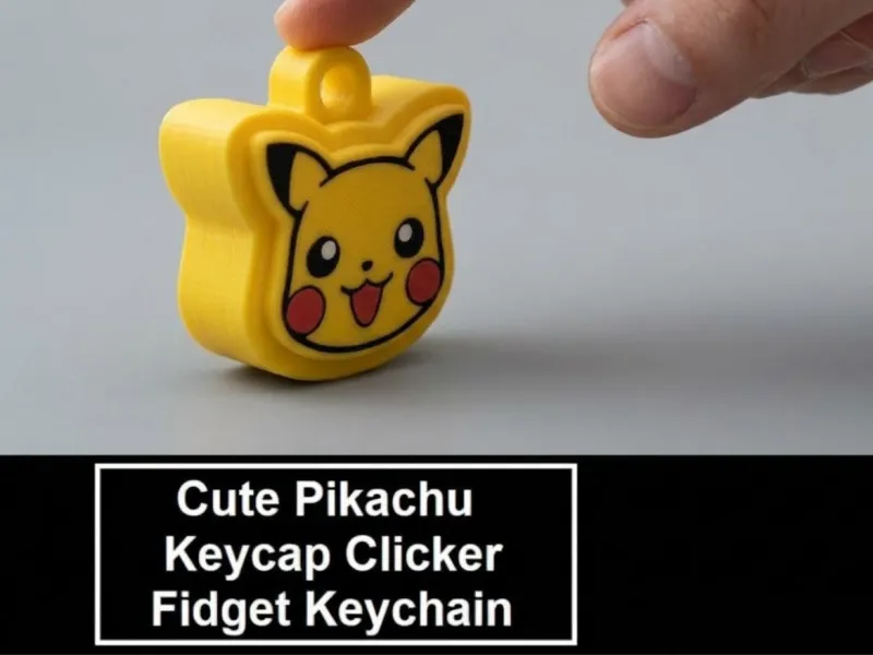 Niedlicher Pikachu-Tastenklicker / Anti-Stress-Schlüsselanhänger