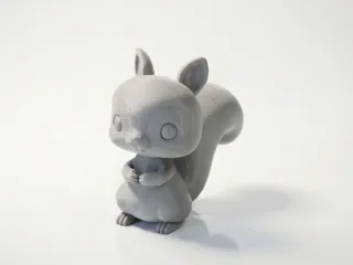 Chibi Squirrel Figurine Cute Animal 3D Printable
