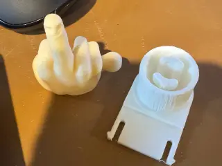 Hard hat toy holder with middle finger