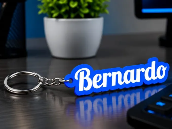 Portachiavi Personalizzato Nome Bernardo Portachiavi 3D