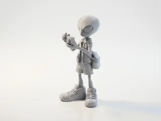 Alien Tourist Figurine Fantasy 3D Printable