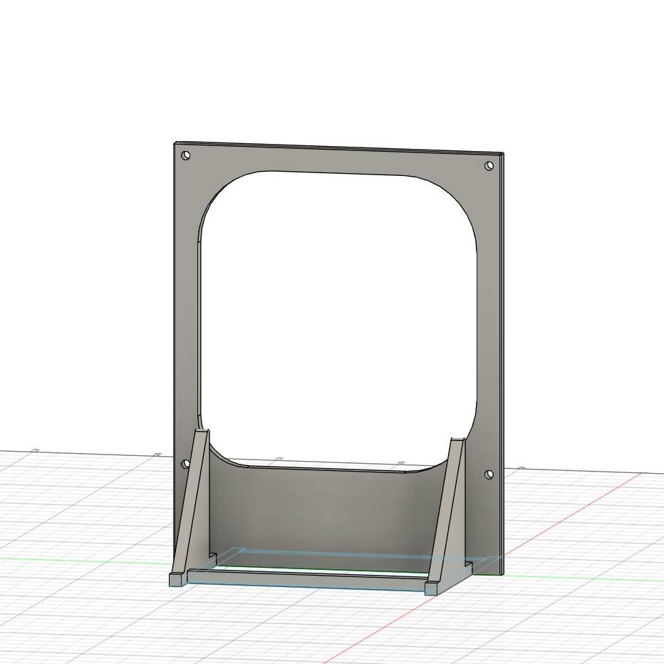MacBook Air M4 Stand with 140mm Fan Mount – One-Piece Design