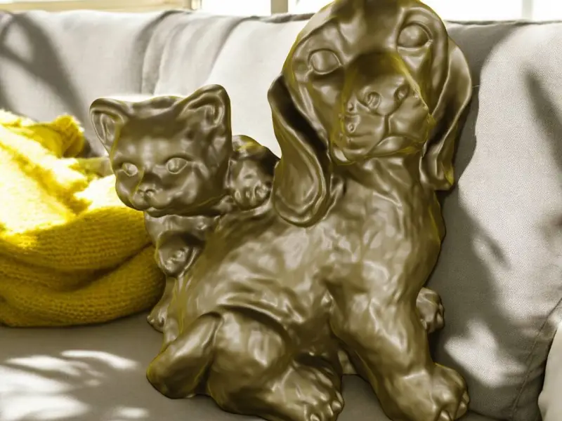 Il bassotto e il suo amico gatto