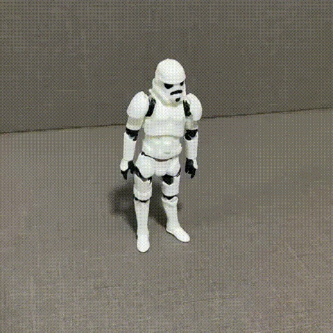 Articulated stormtrooper star wars figure no support