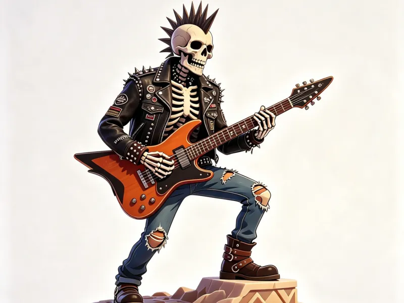 schelet chitarist punk