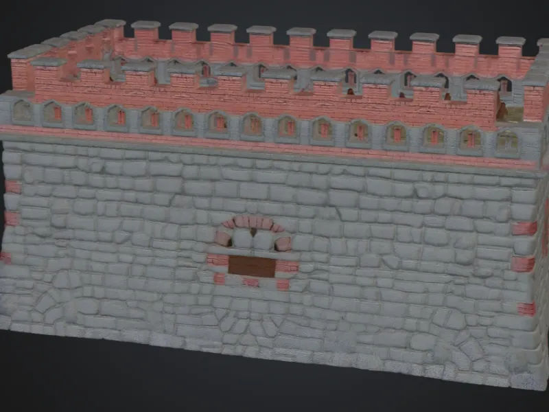 Mauer mit schiess schadten