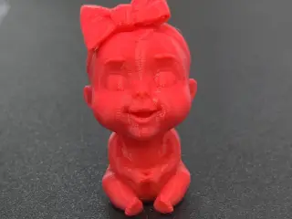 Adorable 3D printed baby girl figurine