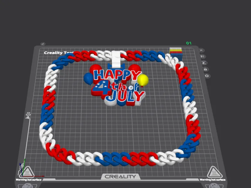 HAPPY 4TH OF JULY BIG CHAIN
