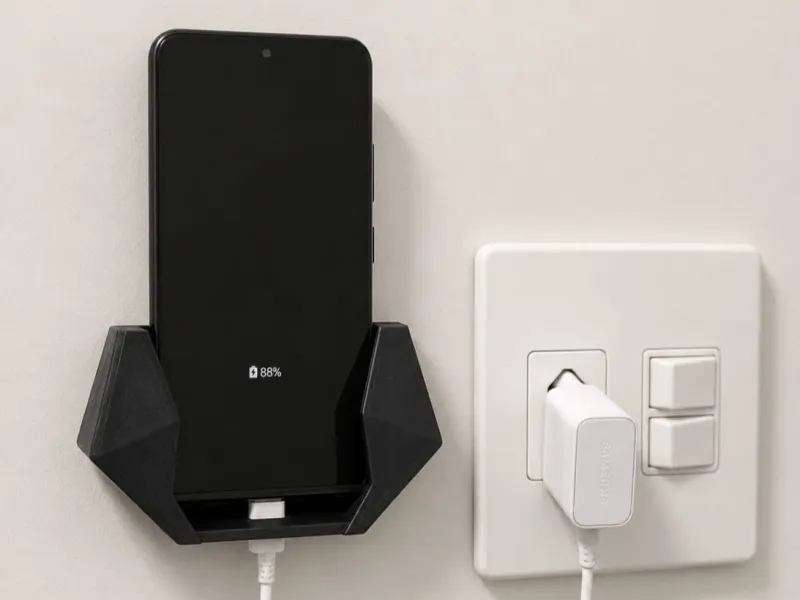 Removable Wall Phone Holder – 3D Printable Charging Dock