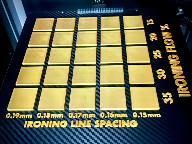 Ironing Speed And Flow test