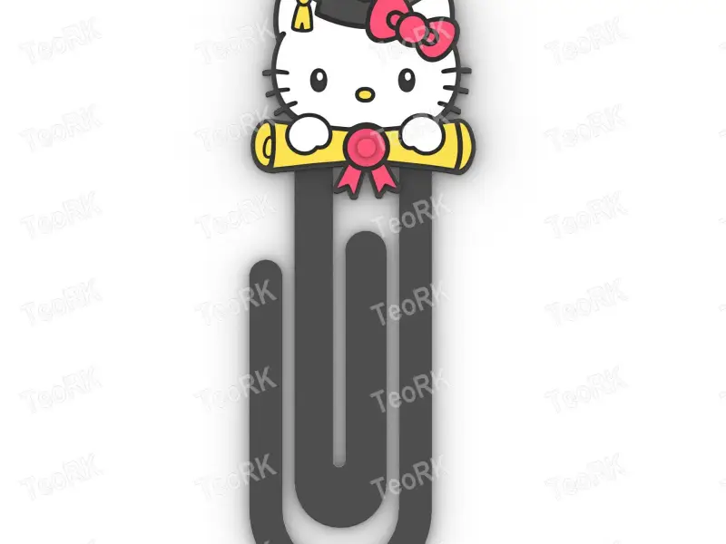 Paperclip HELLO KITTY DIPLOMA - bookmark