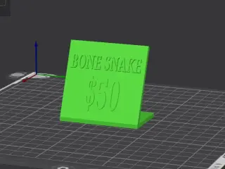Bone snake price sign