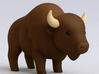 cute bison
