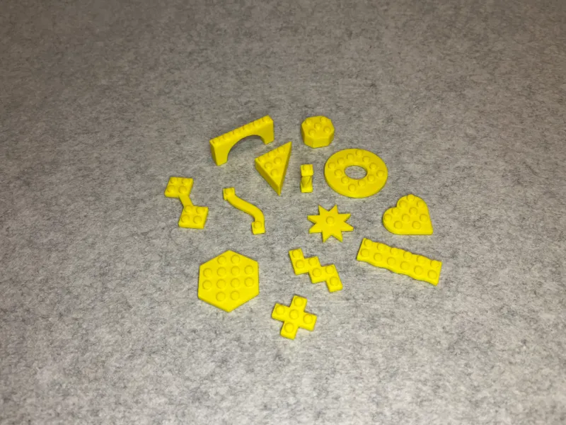 Building block brick compatible special pieces