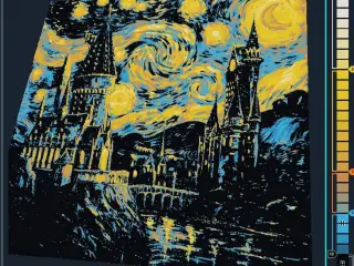 Harry Potter Hogwarts Starry Night