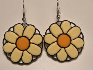 Puffy Daisy Earrings
