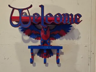 Welcome key holder bird