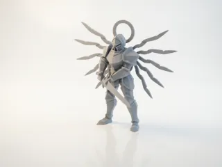 Celestial Blade Warrior Fantasy Figurine 3D Printable