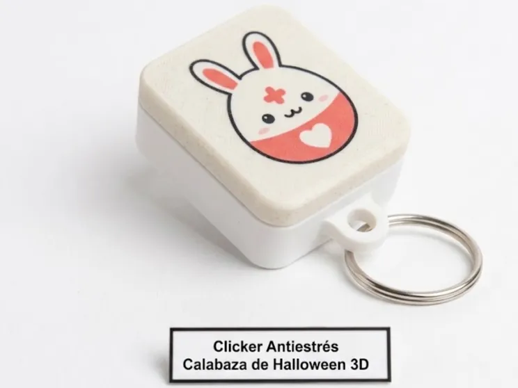 Kawaii Bunny 3D Antistress Clicker | Keychain Fidget Toy