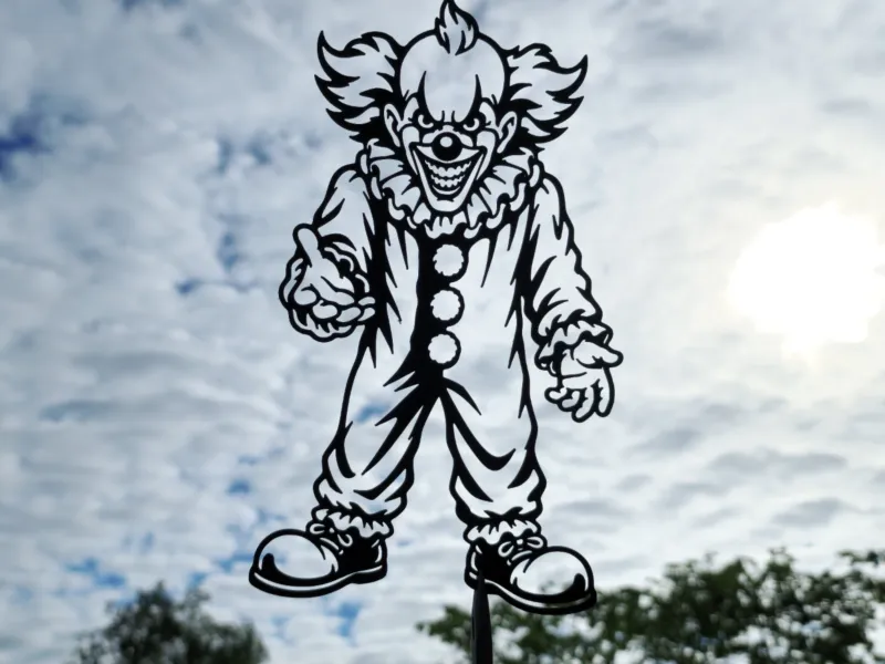 Gruseliger Clown 2D-Wandkunst
