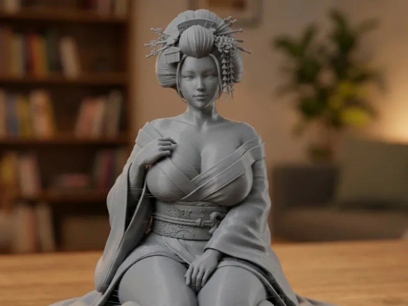 Kimono Beauty Figurine v2
