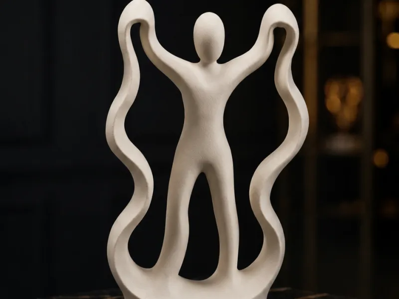 Abstract Humanoid Aquarius Statue