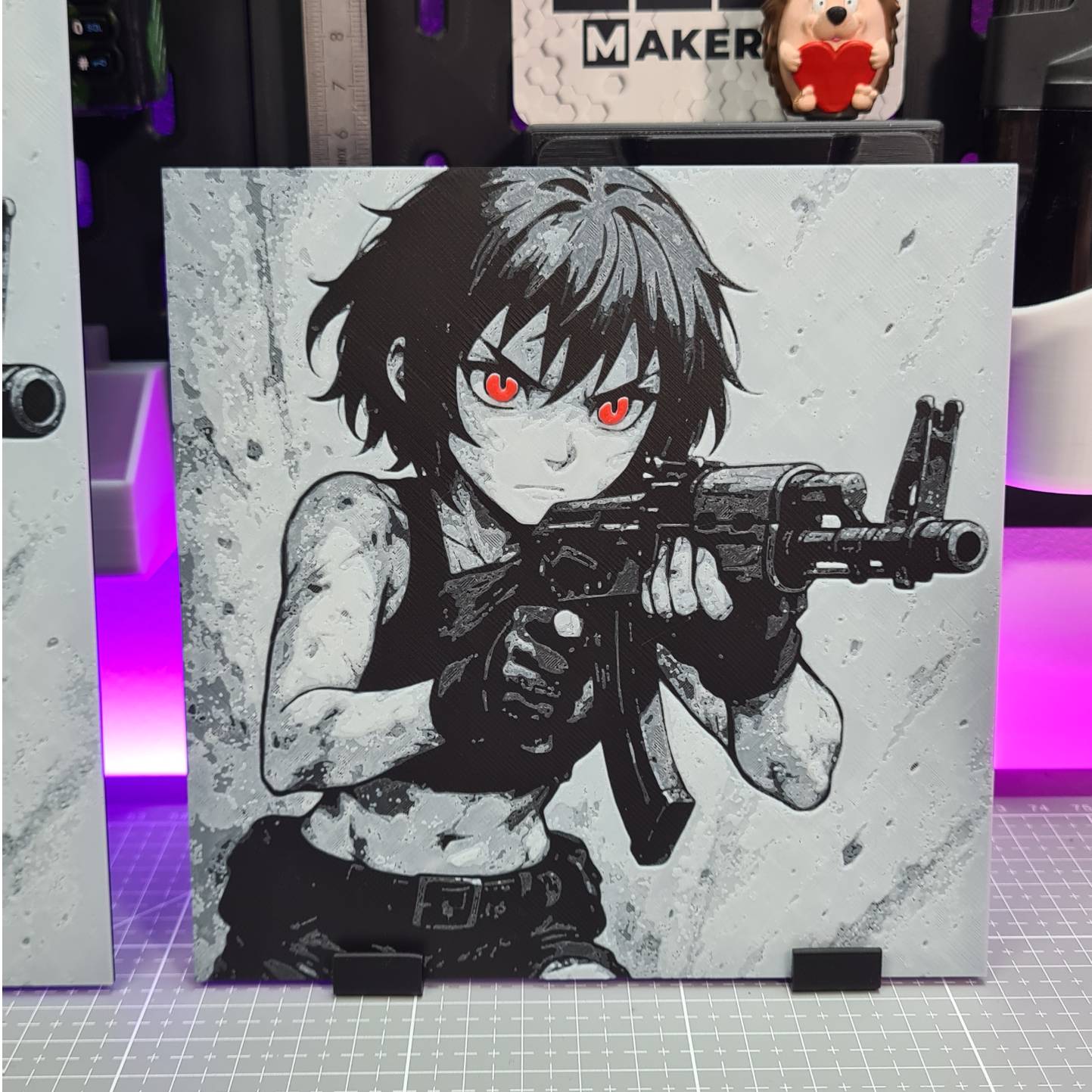 3D Printer Files | 3MF File | Girl Anime AK – Hueforge – 4 Colors ...