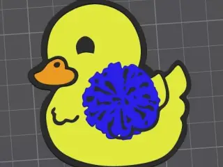 Cheerleading Rubber Duck Keychain