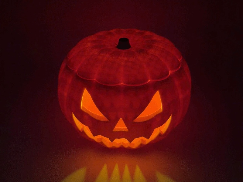 Zucca intagliata per candela