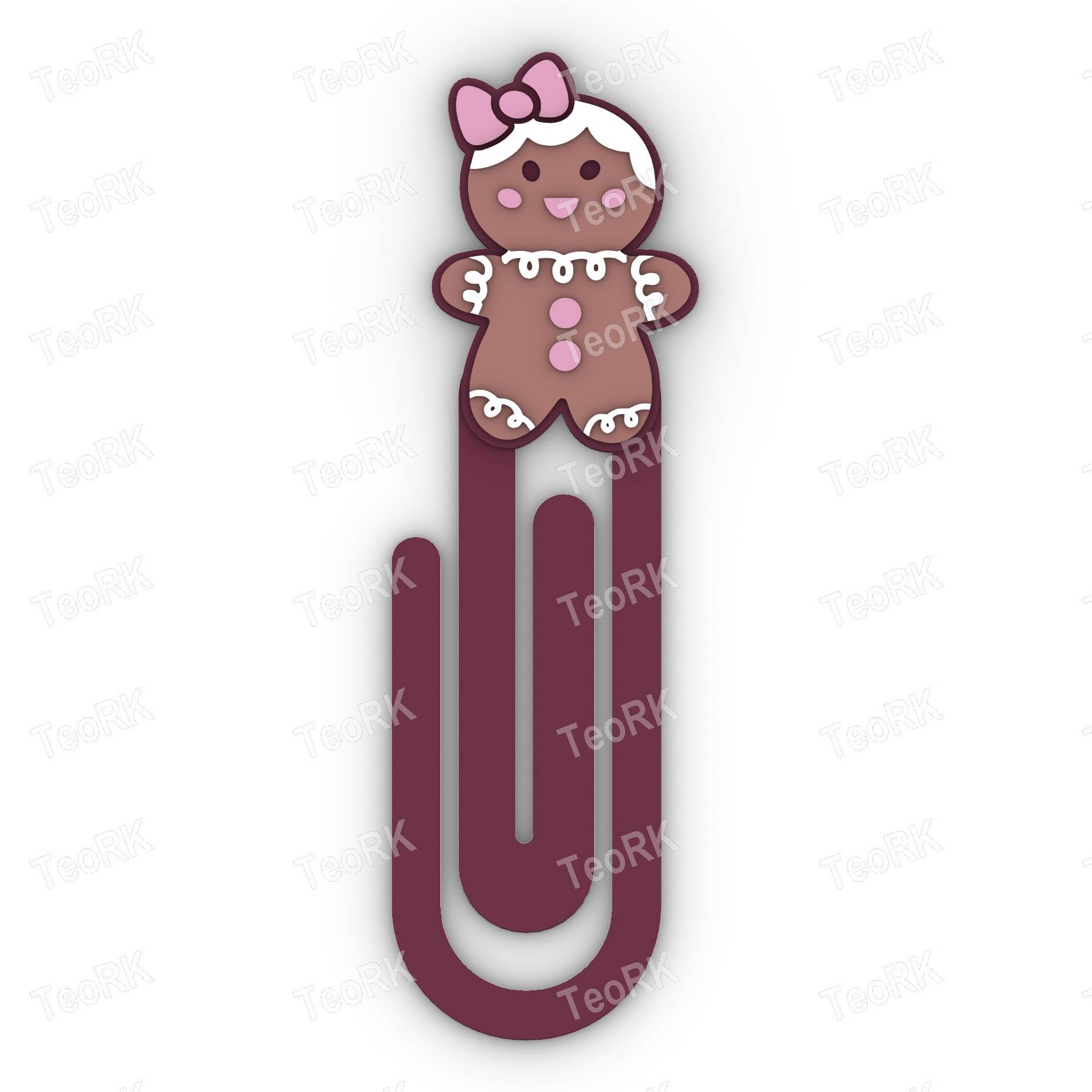 Paperclip Gingerbread Girl 1812115126 - bookmark
