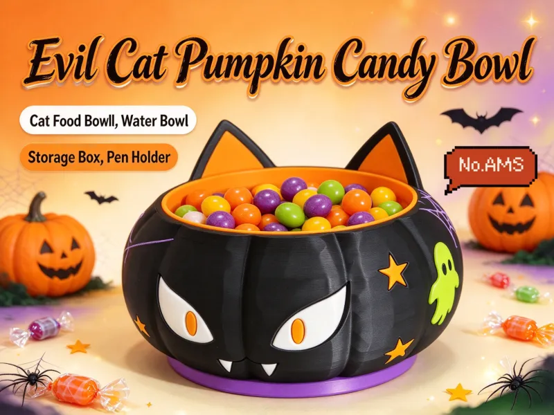 Böse Katze · Halloween-Kürbis-Aufbewahrungsdose