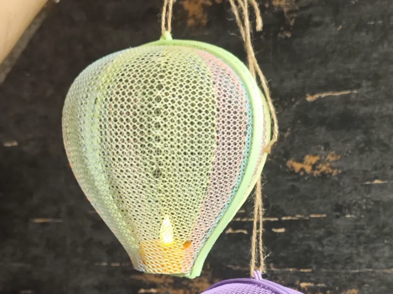 Lanterna de Balão de Ar Quente Termoformado (vela de LED, suspensa)