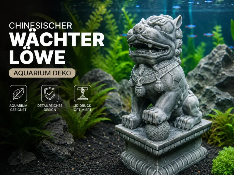 Chinesischer Wächterlöwe – Aquarium-Deko 🐉