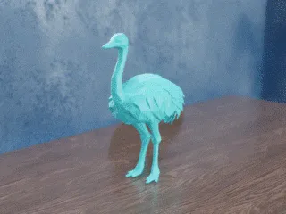 Low Poly Ostrich