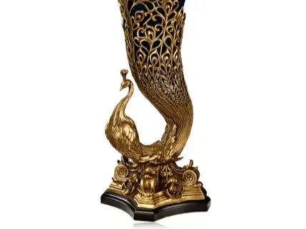 Luxury Baroque Peacock Decorative Vase 3D