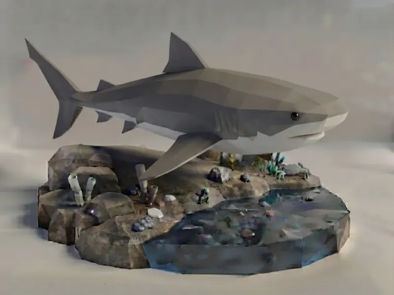 Low Poly Bull Shark