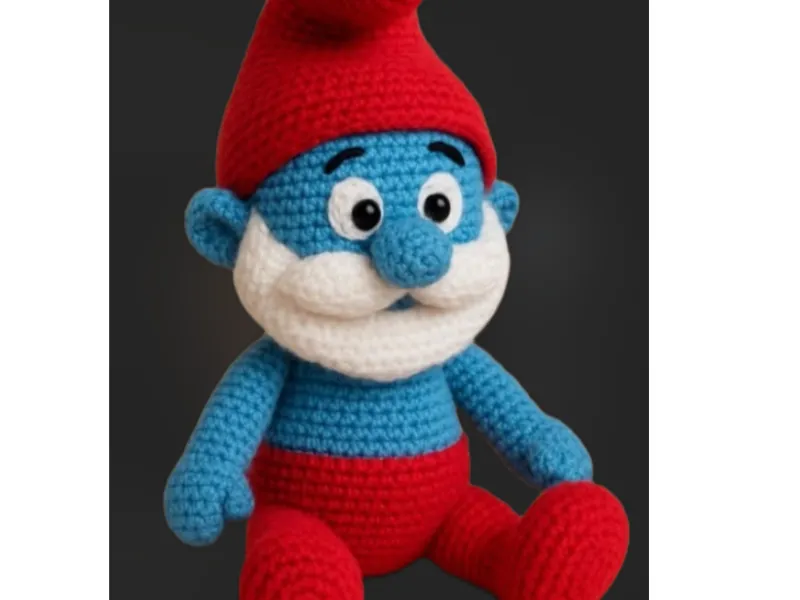 Crocheted_Papa_Smurf