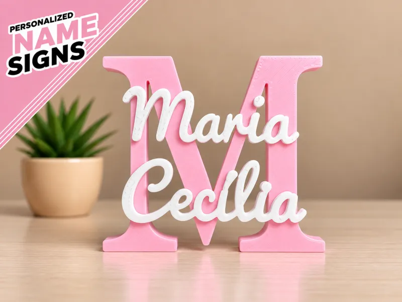 3Dネームプレート - マリア・セシリア