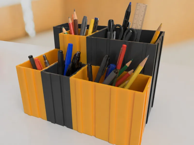 Modular Desk Organizer Pencil Pen Holder
