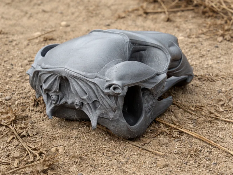 Black Wallaroo Skull