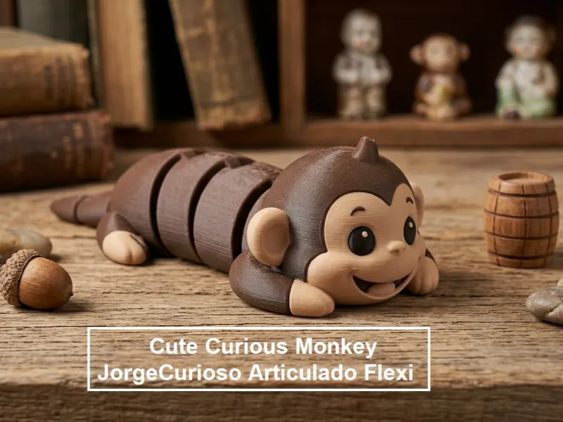 Cute Curious Monkey / Mono Jorge Curioso Articulado Flexi