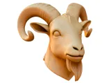 Bearded Ram Wall Bust-0
