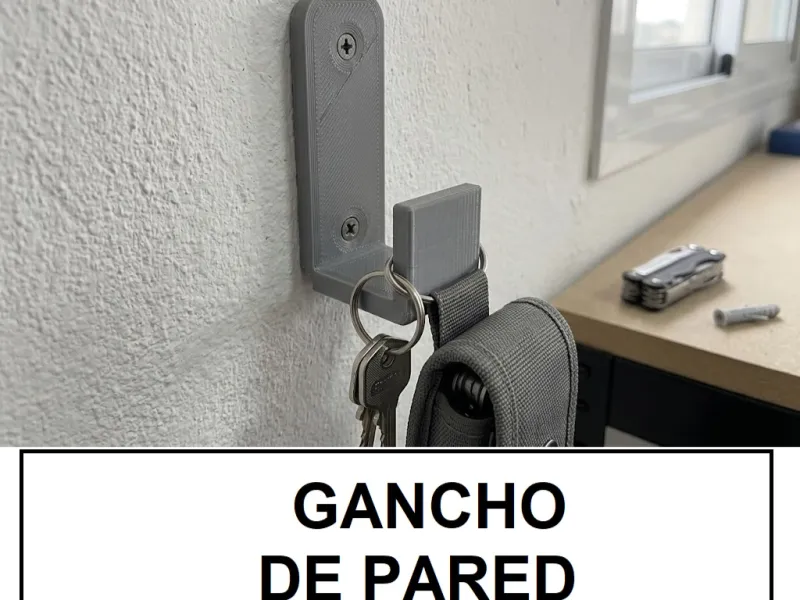 Gancho de Pared Multiuso | Impresión 3D Fácil