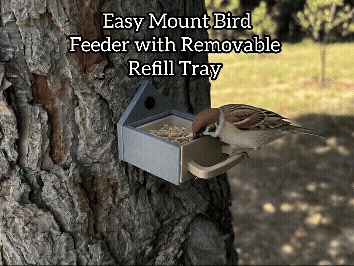 Easy Mount Bird Feeder with Removable Refill Tray