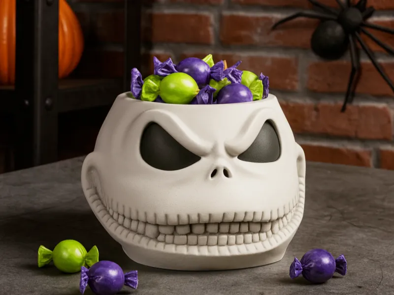 Jack Skull Şeker Kasesi | Cadılar Bayramı Şeker Tutucu